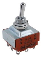 NKK SWITCHES S32 Toggle Switch, On-On, 3PDT, Non Illuminated, S Series, Panel Mount, 25 A