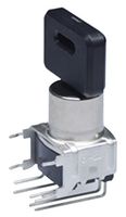 NKK SWITCHES SK22BG30 Keylock Switch, On-None-On, DPDT, SK Series, 3 Position, Solder, 100 mA