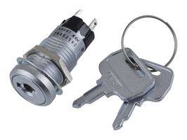 NKK SWITCHES SK13DAW01 Keylock Switch, On-Off-On, SPDT, SK Series, 3 Position, Solder, 3 A