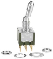 NKK SWITCHES M2032LL1G03 Toggle Switch, On-On, 3PDT, Non Illuminated, M Series, Panel Mount, 100 mA
