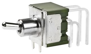 NKK SWITCHES M2022S2A2W40 Toggle Switch, On-On, DPDT, Non Illuminated, M Series, Panel Mount, 6 A