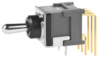 NKK SWITCHES B23JH Toggle Switch, On-Off-On, DPDT, Non Illuminated, B Series, Panel Mount, 100 mA