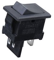 NKK SWITCHES JWS11RAAF Rocker Switch, On-None-Off, SPST, Illuminated, Panel Mount, Black, JWS Series