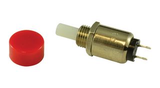 NKK SWITCHES FB15ANEP2-HC Pushbutton Switch, FB Series, 5.3 mm, SPST-NO, Off-(On), Round, Red