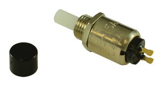 NKK SWITCHES FB15ANEP4-FA Pushbutton Switch, FB Series, 5.3 mm, SPST-NO, Off-(On), Round, Black