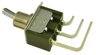 NKK SWITCHES M2012S2A2W40 Toggle Switch, On-On, SPDT, Non Illuminated, M Series, Panel Mount, 6 A