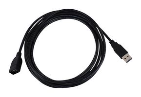 EATON TRIPP LITE UR024-010 USB Cable, USB Type A Plug, USB Type A Receptacle, 3 m, 10 ft, USB 2.0, Black