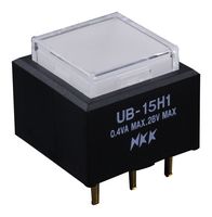 NKK SWITCHES UB15SKG035D-JB Pushbutton Switch, UB Series, SPDT, On-(On), Square, Transparent
