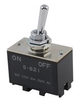 NKK SWITCHES S821/U Interruptor (Switch) de Palanca, Encendido-apagado, DPST, No Iluminado, S Series, Panel Mount, 30 A