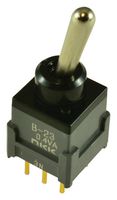 NKK SWITCHES B23AP Toggle Switch, On-Off-On, DPDT, Non Illuminated, B Series, Panel Mount, 100 mA