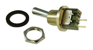 NKK SWITCHES M2011B2B3W03 Toggle Switch, On-Off, SPST, Non Illuminated, M Series, Panel Mount, 6 A
