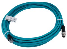 LUMBERG AUTOMATION 0985 706 103/10M Sensor Cable, Cat5e, Ethernet, IP, M12 Plug, RJ45 Plug, 4 Positions, 10 m, 32.8 ft