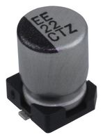 RUBYCON 16TZV22M4X6.1 SMD Aluminum Electrolytic Capacitor, Radial Can - SMD, 22 µF, 16 V, 2000 hours @ 105°C, Polar