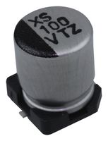 RUBYCON 35TZV100M6.3X8 SMD Aluminum Electrolytic Capacitor, Radial Can - SMD, 100 µF, 35 V, 2000 hours @ 105°C, Polar