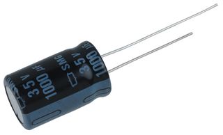 CHEMI-CON ESMG350ELL102MK20S Electrolytic Capacitor, Miniature, 1000 µF, 35 V, ± 20%, PC Pin, 2000 hours @ 85°C, Polar
