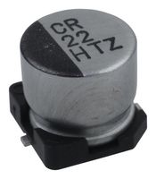 RUBYCON 50TZV22M6.3X6.1 SMD Aluminum Electrolytic Capacitor, Radial Can - SMD, 22 µF, 50 V, 2000 hours @ 105°C, Polar