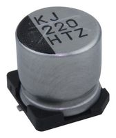 RUBYCON 50TZV220M10X10.5 SMD Aluminum Electrolytic Capacitor, Radial Can - SMD, 220 µF, 50 V, 2000 hours @ 105°C, Polar