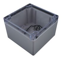 HAMMOND 1554P2GYCL Plastic Enclosure, Watertight, Clear Lid, Multipurpose, Polycarbonate, 119.4 mm, 119 mm, 80 mm