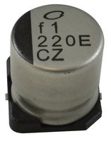 NICHICON UCZ1E221MCL1GS SMD Aluminum Electrolytic Capacitor, Radial Can - SMD, 220 µF, 25 V, 0.15 ohm, 2000 hours @ 85°C