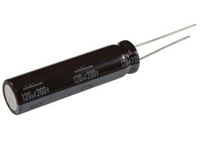 NICHICON UCS2D121MND9 Electrolytic Capacitor, SP-Cap, 120 µF, 200 V, ± 20%, PC Pin, 1000 hours @ 105°C, Polar