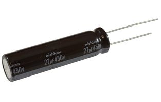 NICHICON UCS2W270MND9 Capacitor Electrolítico, SP-Cap, 27 µF, 450 V, ± 20%, Pin de PC, 1000 horas a 105°C, Polar