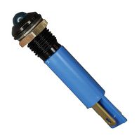 APEM Q8P1BXXB12E LED Panel Mount Indicator, Prominent Bezel, Blue, 12 VDC, 8 mm, 20 mA, 1.6 cd, IP67