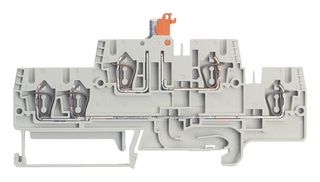 WIELAND ELECTRIC 56.703.6555.0 DIN Rail Mount Terminal Block, 5 Positions, 24 AWG, 12 AWG, 4 mm², Clamp, 19 A