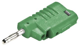 CAL TEST ELECTRONICS CT2013-5 Banana Test Connector, Plug, Cable Mount, 36 A, 1.2 kV, Nickel Plated Contacts, Green