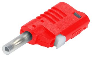 CAL TEST ELECTRONICS CT2017-2 Banana Test Connector, Plug, Cable Mount, 36 A, 1.2 kV, Nickel Plated Contacts, Red