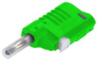 CAL TEST ELECTRONICS CT2017-5 Banana Test Connector, Plug, Cable Mount, 36 A, 1.2 kV, Nickel Plated Contacts, Green