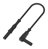CAL TEST ELECTRONICS CT2176-150-0 Banana Test Lead, 4mm Banana Plug, Shrouded, 4mm Right Angle Banana Plug, Shrouded, 4.9 ft, 1.5 m