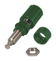 CAL TEST ELECTRONICS CT2232-5 Binding Post, 36 A, 1.2 kV, Nickel Plated Contacts, Panel Mount, Green