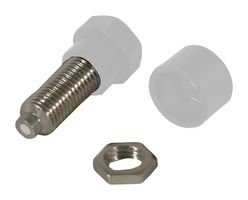 CAL TEST ELECTRONICS CT2228-9 Banana Test Connector, Jack, Panel Mount, 36 A, 1.2 kV, Nickel Plated Contacts, White