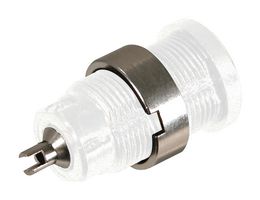 CAL TEST ELECTRONICS CT2242-9 Banana Test Connector, Jack, Panel Mount, 25 A, 1 kV, Nickel Plated Contacts, White