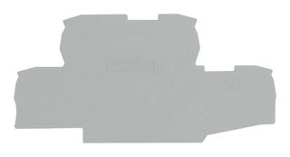 WAGO 2002-2791 Accessory, Gray, Wago TOPJOB S 2002 Series Snap-On Mount Terminal Blocks, End Plate