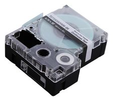 PANDUIT T075X000YKM-BK Label Printer Tape, Adhesive, Non-Laminated, Black on Clear, 9.1 m x 18 mm, Polyester