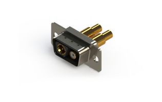 EDAC 627-2WK2622-5T1 Combination Layout D Sub Connector, 627C Series, DE-2WK2, Plug, 2 Contacts, 2 Coax, Solder Cup