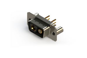 EDAC 627-2WK2624-5T3 Combination Layout D Sub Connector, 627C Series, DE-2WK2, Plug, 2 Contacts, 2 Coax, Solder