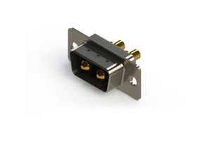 EDAC 627-2W2-624-3N1 Combination Layout D Sub Connector, 627C Series, DE-2W2, Plug, 2 Contacts, 2 Power, Solder