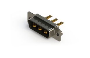 EDAC 627-3W3-622-1TA Combination Layout D Sub Connector, 627C Series, DA-3W3, Plug, 3 Contacts, 3 Power, Solder Cup