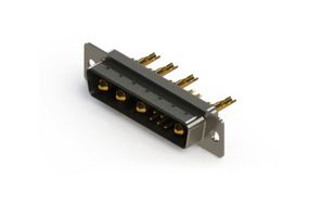 EDAC 627-9W4-222-1T1 Combination Layout D Sub Connector, 627C Series, DB-9W4, Plug, 9 Contacts, 5 Signal, 4 Power