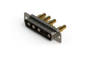 EDAC 627-9W4-222-5T1 Combination Layout D Sub Connector, 627C Series, DB-9W4, Plug, 9 Contacts, 5 Signal, 4 Power/Coax