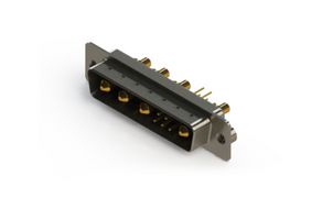 EDAC 627-9W4-224-2TA Combination Layout D Sub Connector, 627C Series, DB-9W4, Plug, 9 Contacts, 5 Signal, 4 Power