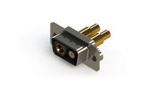 EDAC 627-2WK2622-7T2 Combination Layout D Sub Connector, 627C Series, DE-2WK2, Plug, 2 Contacts, 2 Coax, Solder Cup