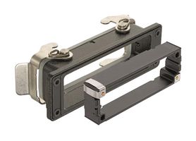 HARTING 09370240391 Heavy Duty Connector, Base, Bulkhead Mount, Aluminum Body, 2 Lever, 24B