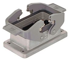 HARTING 09628100315 Heavy Duty Connector, w/ Frame, Base, Bulkhead Mount, Aluminum Die-Cast, 2 Lever, 10B