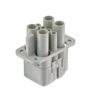 HARTING 09120073141 Heavy Duty Connector, Han Q Series, Insert, 3+PE Contacts, Receptacle
