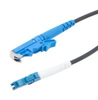 L-COM FCA-SLCUE2KUS10 Fiber Optic Cable, Singlemode, 1 Fibers, 9µm / 125µm, LC Simplex to E2000 Simplex, 32.8ft