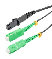 L-COM FCA-SSCAMTRJUD15 Fiber Optic Cable, Singlemode, 2 Fibers, 9µm / 125µm, SC Duplex to MT-RJ, 49.2ft