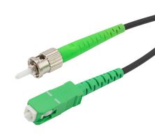 L-COM FCA-SSCASTAS10 Fiber Optic Cable, Singlemode, 1 Fibers, 9µm / 125µm, SC Simplex to ST Simplex, 32.8ft